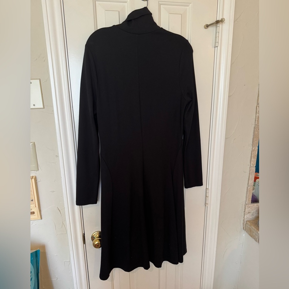 Seraphine Black A-Line Long Sleeve Dress